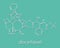 Docetaxel cancer chemotherapy drug molecule. Taxane class drug used in treatment of breast, prostate, lung and ovarian cancer etc