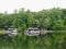 Dock and Boathouse on Lake Shore