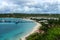 Dock and brackish pond, Anguilla, British West Indies, BWI, Caribbean