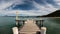 Dock, ocean and boats.