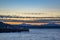 The dock and smooth water at sunet