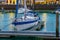 Docked boat in the harbor of vlissingen, popular city in Zeeland, The Netherlands