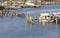 Docked boats in Biloxi, Mississippi