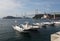 Docked boats at Oshima Island, Japan