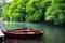 Docked boats, Plitvice Lakes National Park, Croatia