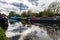 Docked Houseboats Alongside Lea Valley Walk