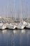 Docked sailboats