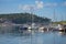 Docked ships in marina in Makarska, Croatia on June 17, 2019.