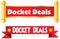 Docket deal icon isolated in white background.