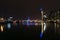 Docklands neighbourhood at night. Melbourne, Australia