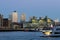 Docklands skyline and the Thames