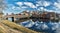 The docks of Trondheim, buildings and river