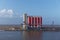 Dockside Storage Silo painted with Moroccan flag