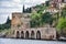 Dockyard and arsenal in Alanya on a cloudy day