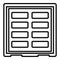 Dockyard cargo container icon, outline style
