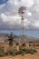 Docorative windmill and a wind turbine, Fuerteventura