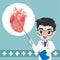 Doctor advise and teaches knowledge for heart diseases