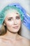 Doctor aesthetician makes face beauty injections to female patient