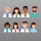 Doctor avatar icon, Medical staff icons. Vector illustration