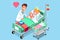 Doctor and Baby Medical Isometric People