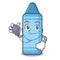 Doctor blue crayon isolated in the mascot