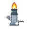 Doctor bunsen burner isolated with the cartoon