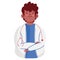doctor cartoon character professional white background