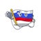 Doctor cartoon flag slovenia in with mascot