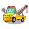 Doctor Cartoon tow truck isolated on rope