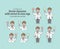 Doctor character with correct & cross sign illustration vector o
