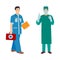 Doctor character vector isolated