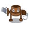 Doctor concrete mixer character cartoon