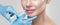 The doctor cosmetologist makes Lip augmentation procedure of a beautiful woman in a beauty salon.Cosmetology skin care