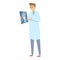 Doctor diagnosis icon cartoon vector. Xray radiology