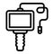 Doctor endoscope icon, outline style