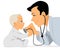 Doctor examines baby