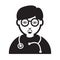 Doctor Face emotion Icon Illustration sign design