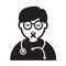 Doctor Face emotion Icon Illustration sign design