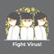 Doctor fight virus virus concept. corona viruses vaccine concept.