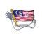 Doctor flag malaysia in the cartoon shape