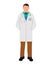 Doctor flat icon. Service 911. Cartoon Vector illustration