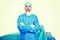 Doctor in front of endoscopy- surgery scene