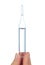 Doctor hand hold medical vial ampoule