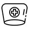 Doctor headdress icon, outline style