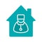 Doctor home visit glyph color icon