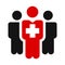 Doctor icon, hospital team -