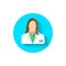 Doctor icon is a symbol of medicine. Medical worker, health care Vector illustration for your projects