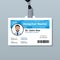 Doctor ID badge. Medical identity card template