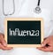 Doctor with influenza sign