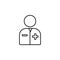 doctor line icon. Element of simple medicine icon for mobile concept and web apps. Thin line doctor icon can be used for web and